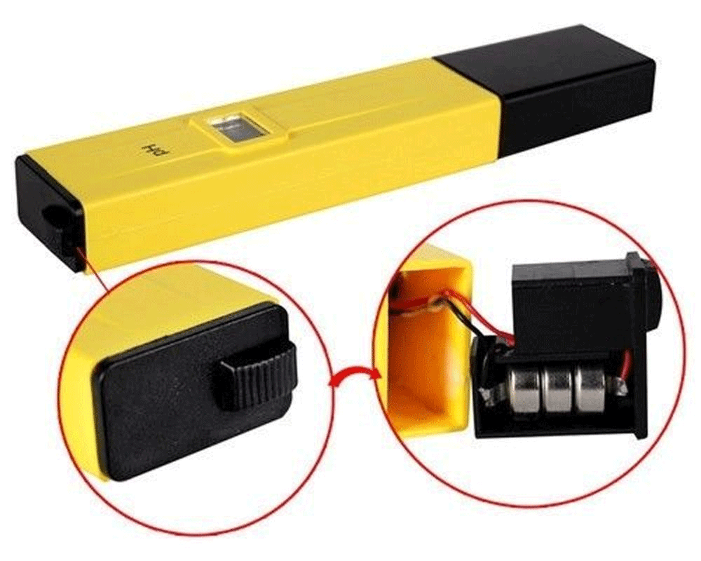 Digital Electric PH Meter LCD Tester designed for hydroponics and aquarium water testing, featuring a compact design and LCD display.