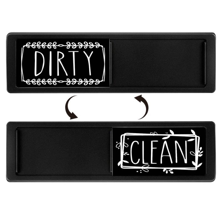 Double-sided Dishwasher Magnet Clean Dirty Sign with soft magnetic backing, suitable for all dishwashers.