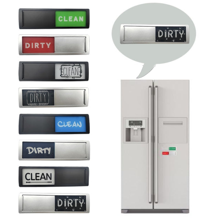 Double-sided Dishwasher Magnet Clean Dirty Sign with soft magnetic backing, suitable for all dishwashers.