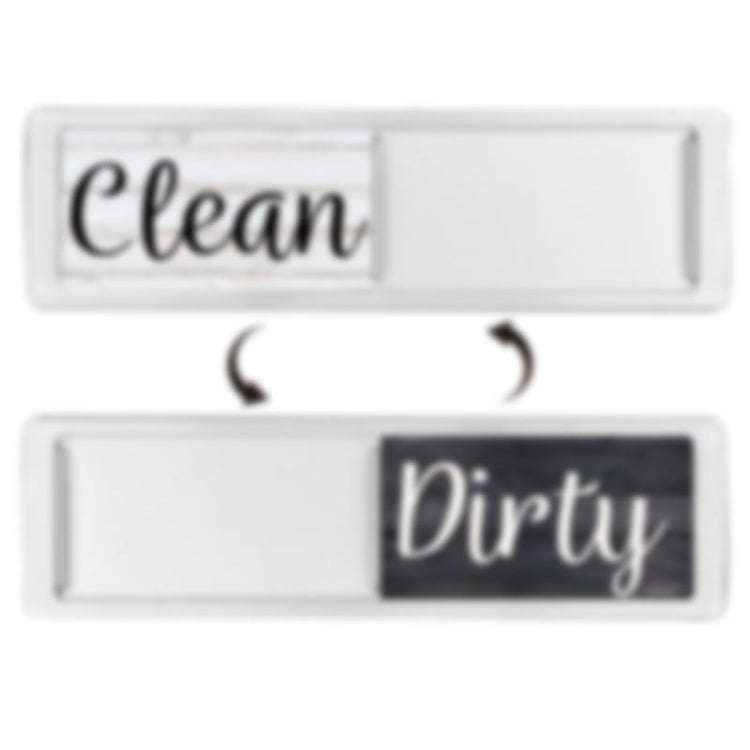 Double-sided Dishwasher Magnet Clean Dirty Sign with soft magnetic backing, suitable for all dishwashers.