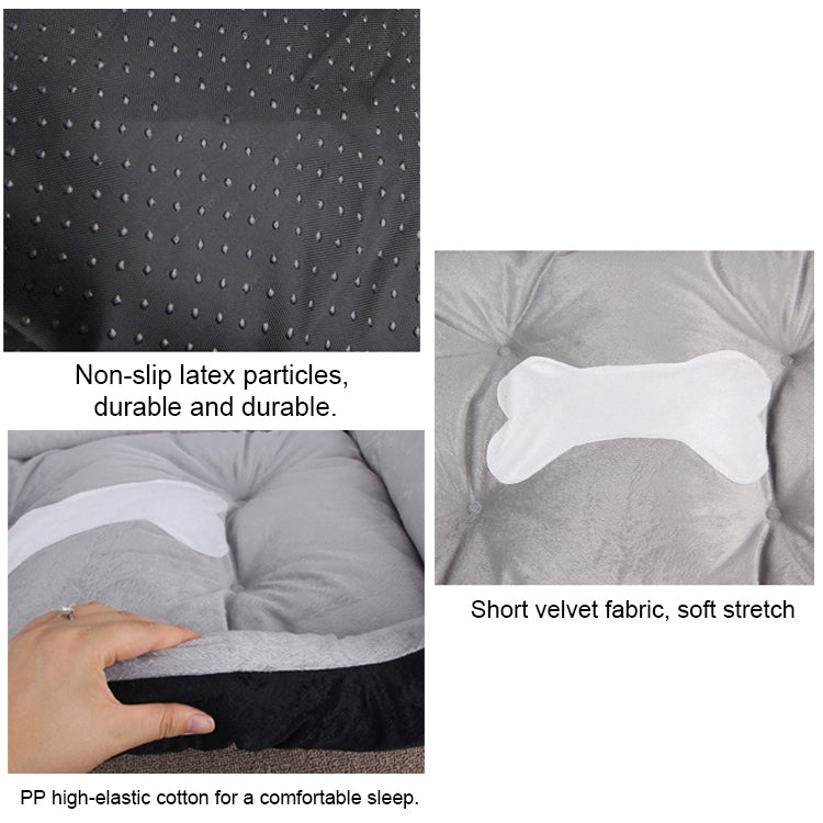 A large, soft pet mat featuring a dog bone pattern, designed for comfort and warmth, suitable for dogs and cats.