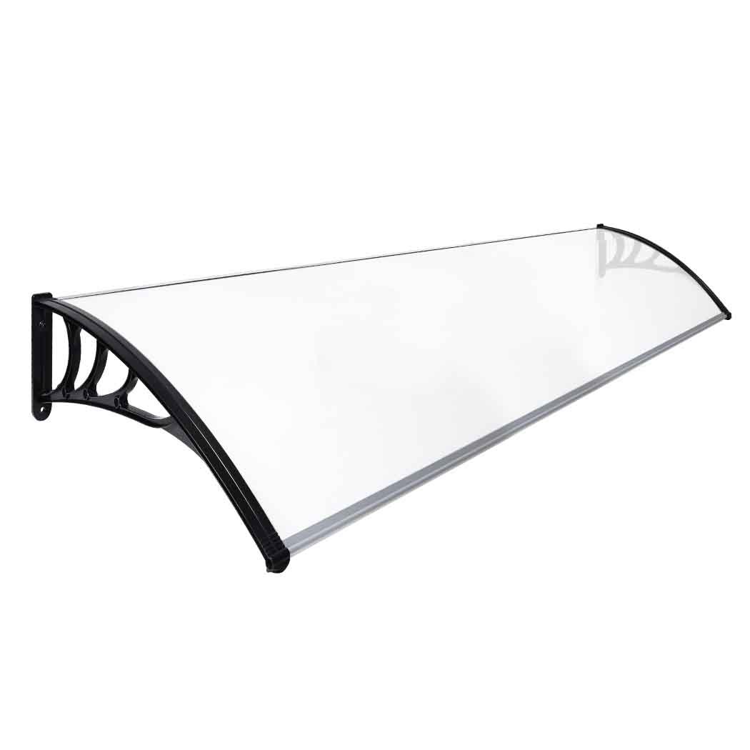 Stylish Door Window Awning providing UV protection and rain cover, featuring a curved design and durable materials.