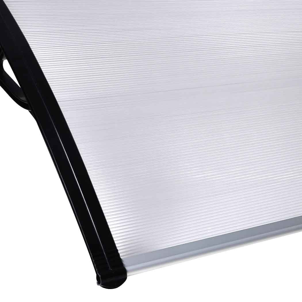 Stylish Door Window Awning providing UV protection and rain cover, featuring a curved design and durable materials.