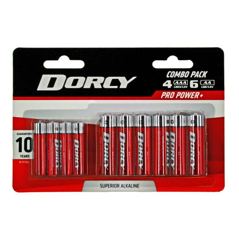 DORCY 4AAA 6AA Battery Pack showcasing its compact design and multiple battery sizes.