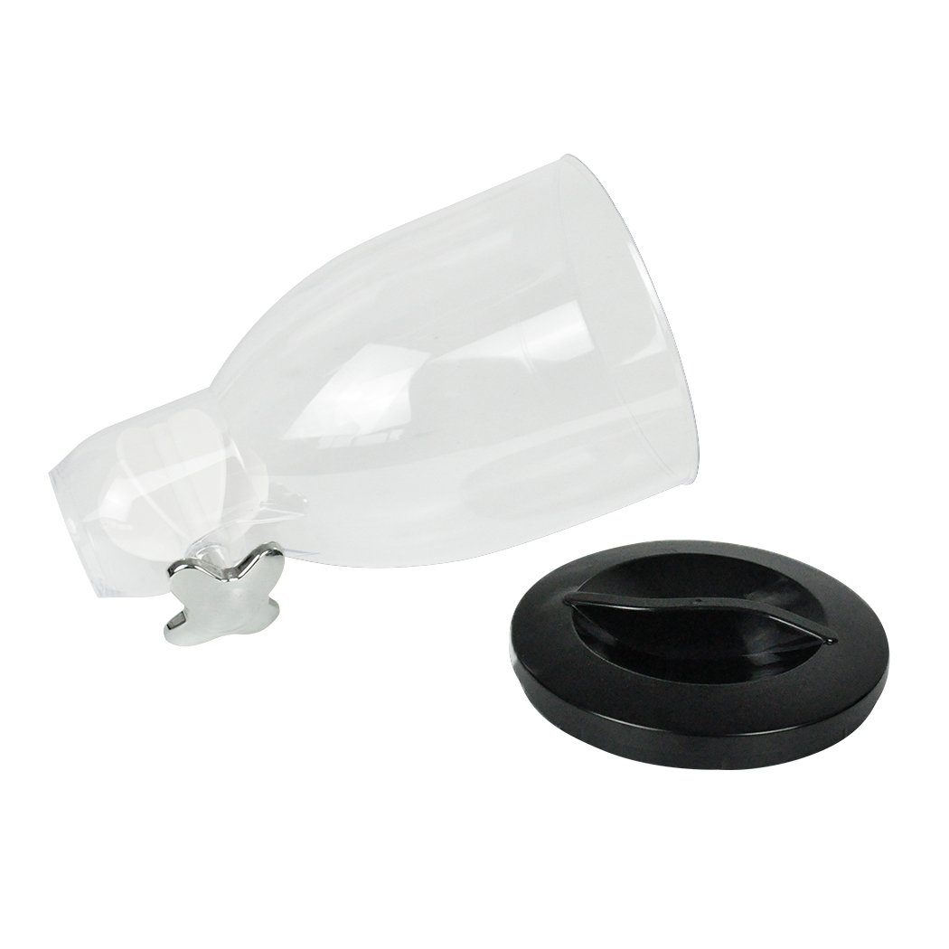 Double Cereal Dispenser in black, featuring a transparent cylinder and twist knob for portion control, ideal for storing cereals and dry foods.