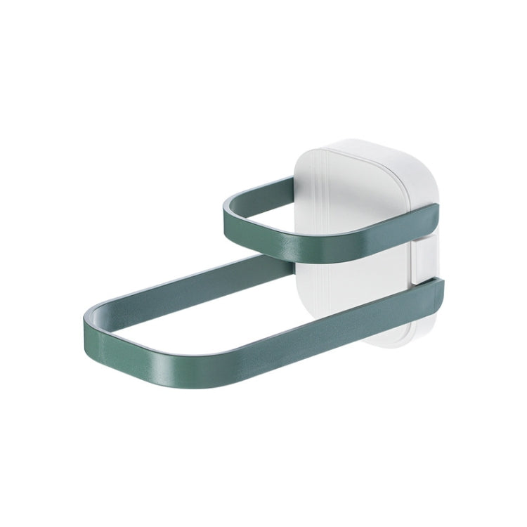 Double Layer Punch Free Wall Clothes Hanger Hooks in a fresh color design, showcasing its double-layered storage and foldable feature.