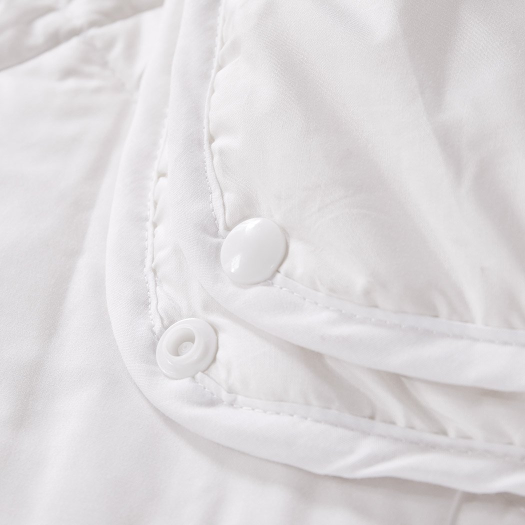 DreamZ 100% Wool Quilt set featuring two quilts, one 400GSM and one 600GSM, in a stylish white color with diamond stitching design.