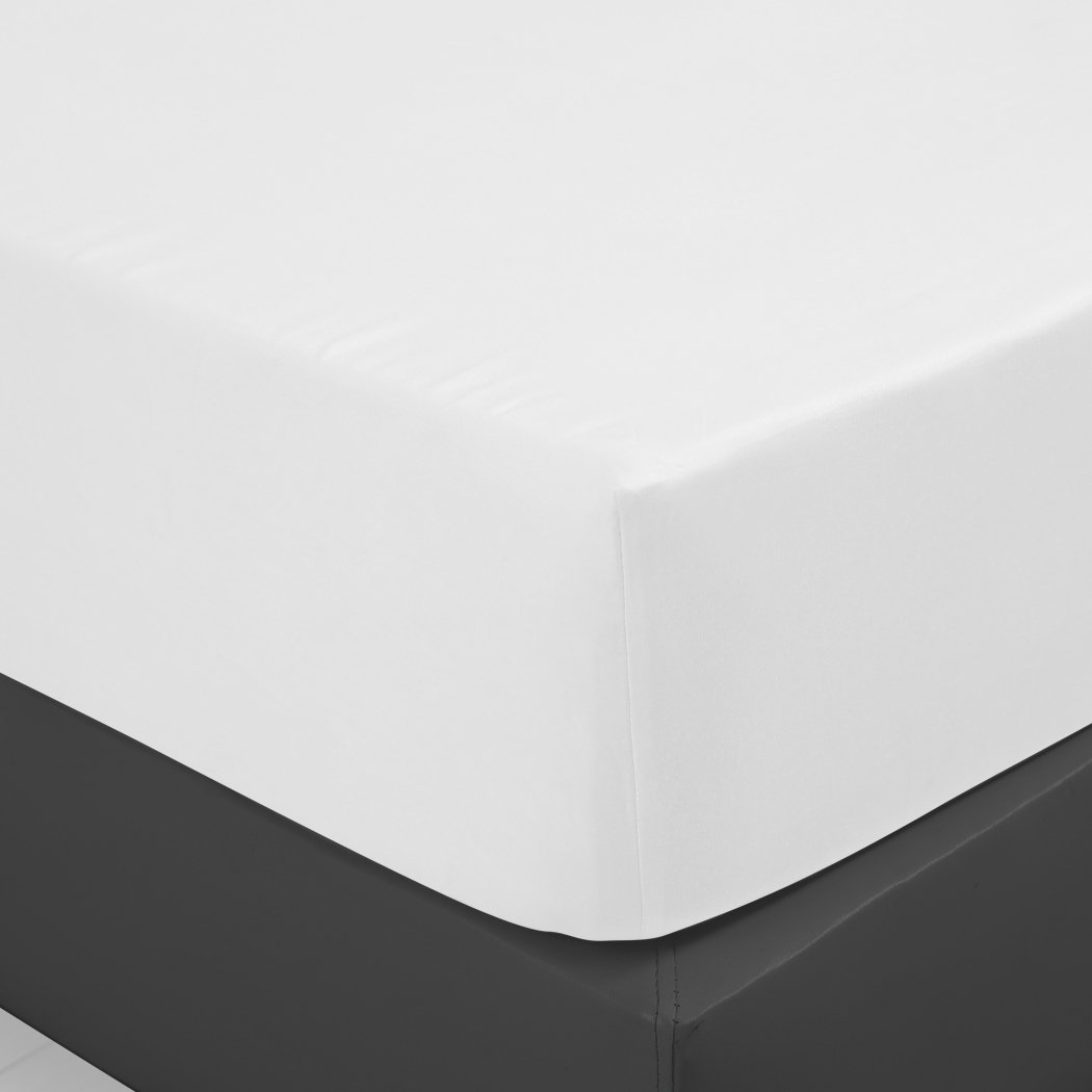 DreamZ 4 Pcs Natural Bamboo Cotton Bed Sheet Set in King size, featuring a soft white finish and luxurious bamboo-cotton blend.