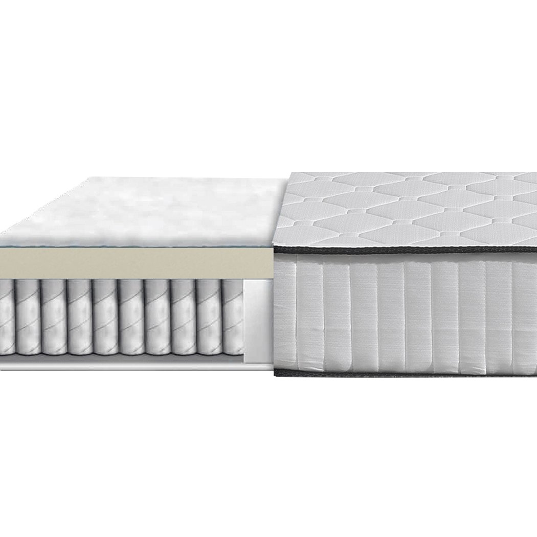 DreamZ 5 Zoned Pocket Spring Bed Mattress in King Single size with a breathable bamboo fabric cover and luxurious gel comfort layer.