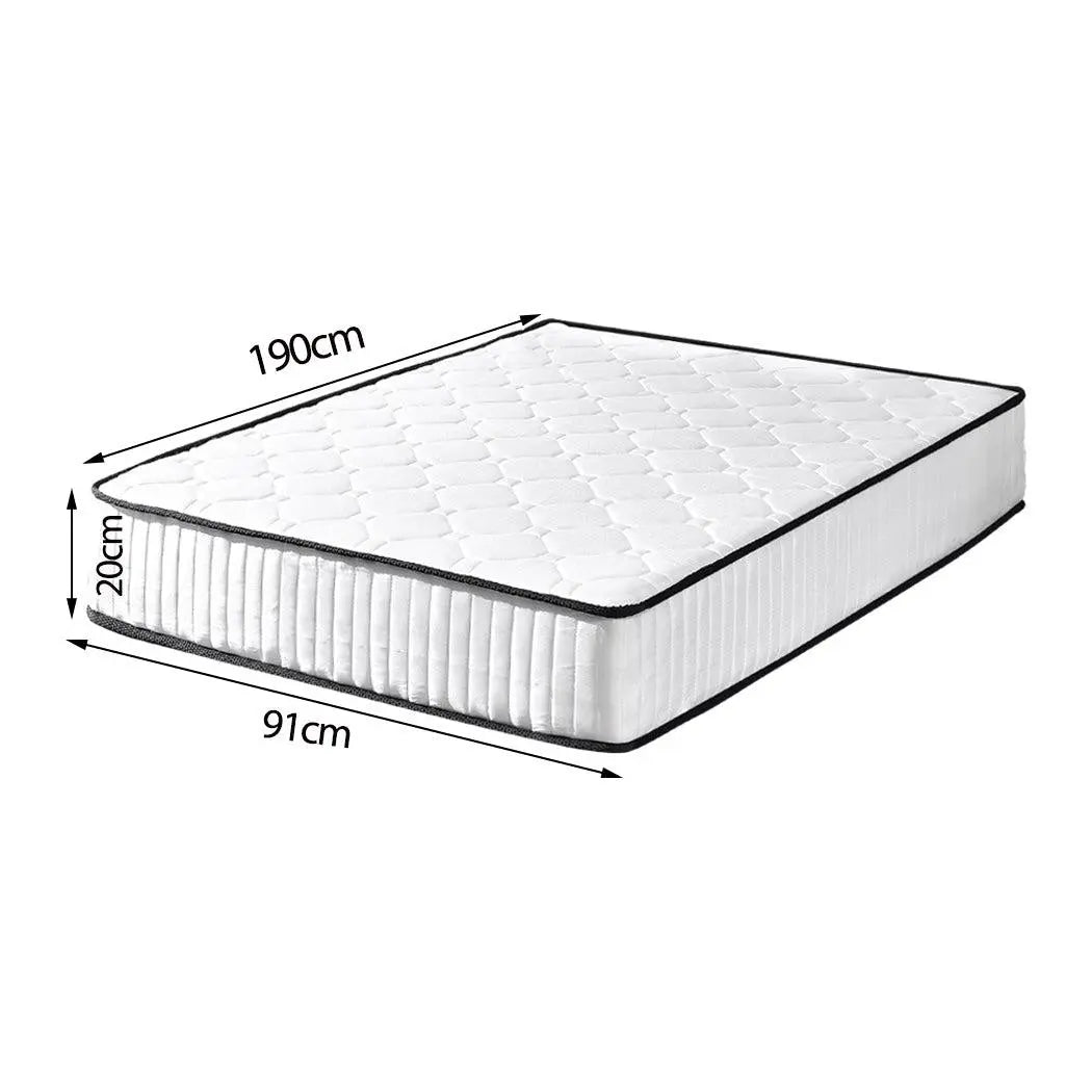 DreamZ 5 Zoned Pocket Spring Bed Mattress in Single Size, featuring a breathable cooling cover and luxurious knitted jacquard fabric.