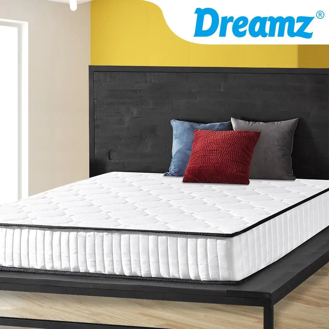 DreamZ 5 Zoned Pocket Spring Bed Mattress in Single Size, featuring a breathable cooling cover and luxurious knitted jacquard fabric.