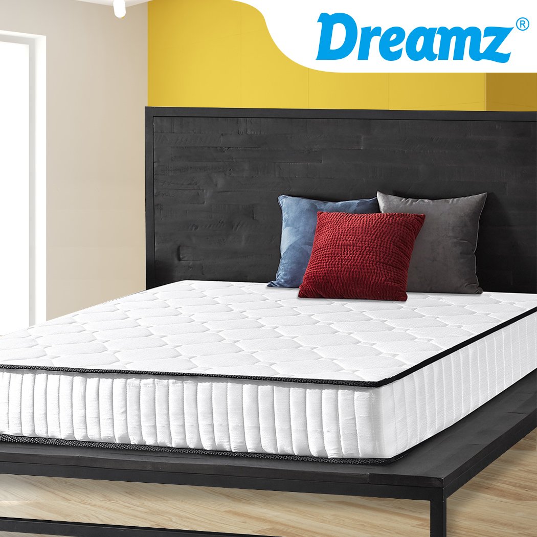 DreamZ 5 Zoned Pocket Spring Bed Mattress in Single Size, featuring a breathable cooling cover and luxurious knitted jacquard fabric.