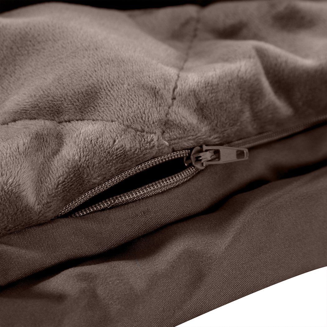 DreamZ 5KG Anti Anxiety Weighted Blanket in mink color, showcasing its soft texture and cozy design.