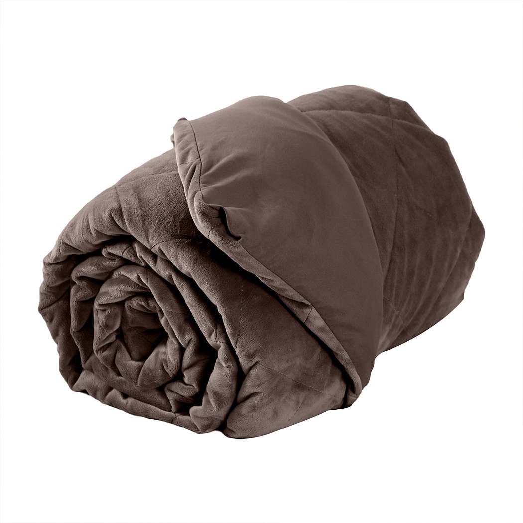DreamZ 5KG Anti Anxiety Weighted Blanket in mink color, showcasing its soft texture and cozy design.