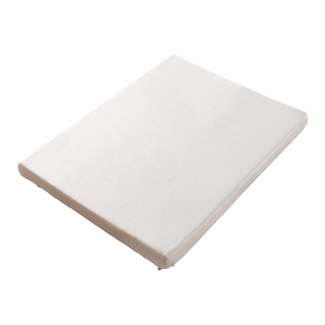 DreamZ 7cm Memory Foam Bed Mattress Topper with removable cover, showcasing its soft and breathable design.