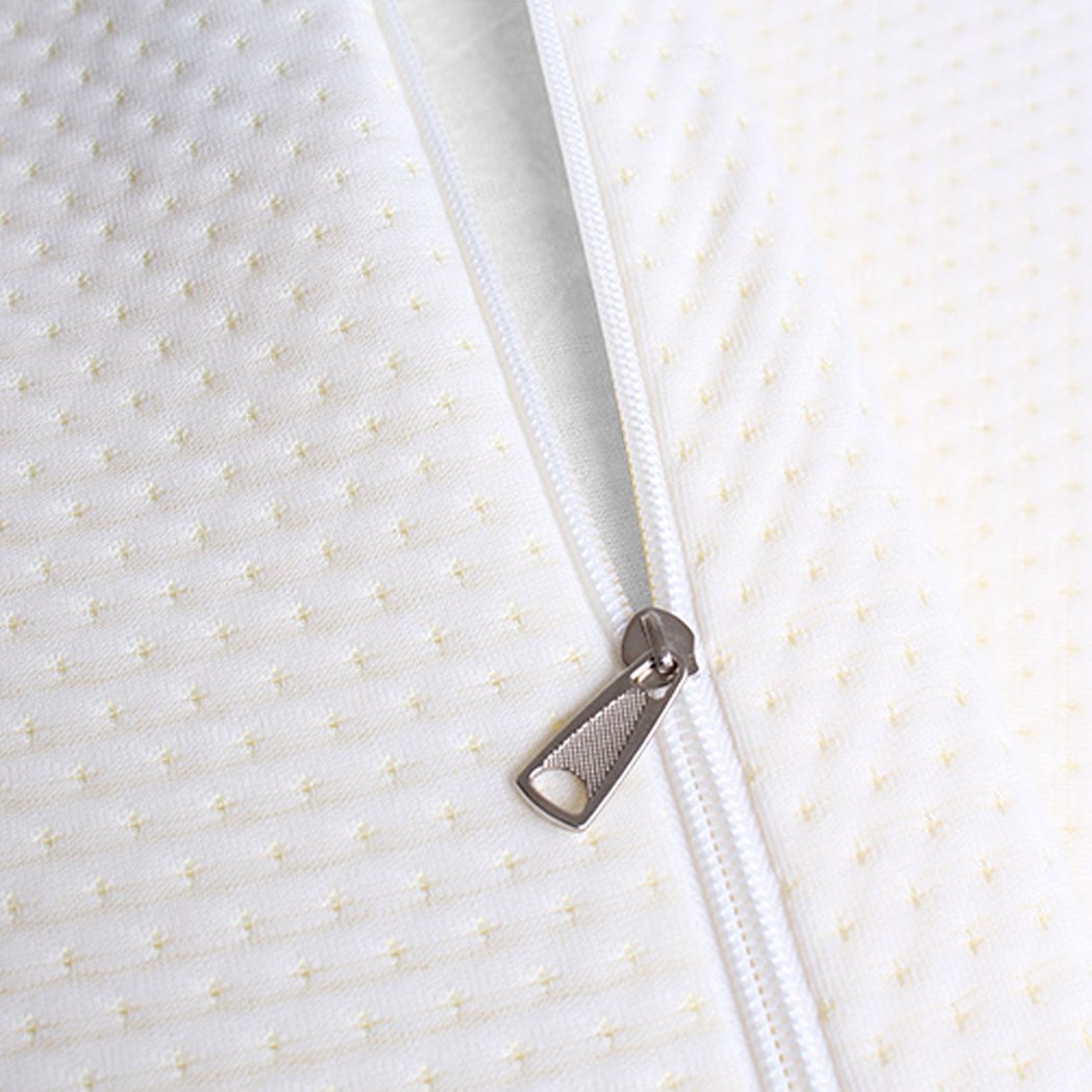 DreamZ 7cm Memory Foam Bed Mattress Topper with removable cover, showcasing its soft and breathable design.