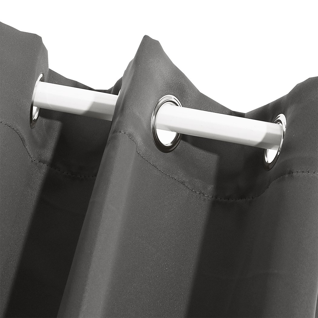 DreamZ Blockout Curtain in charcoal color, featuring eyelet design and soft texture, perfect for light blocking and stylish decor.