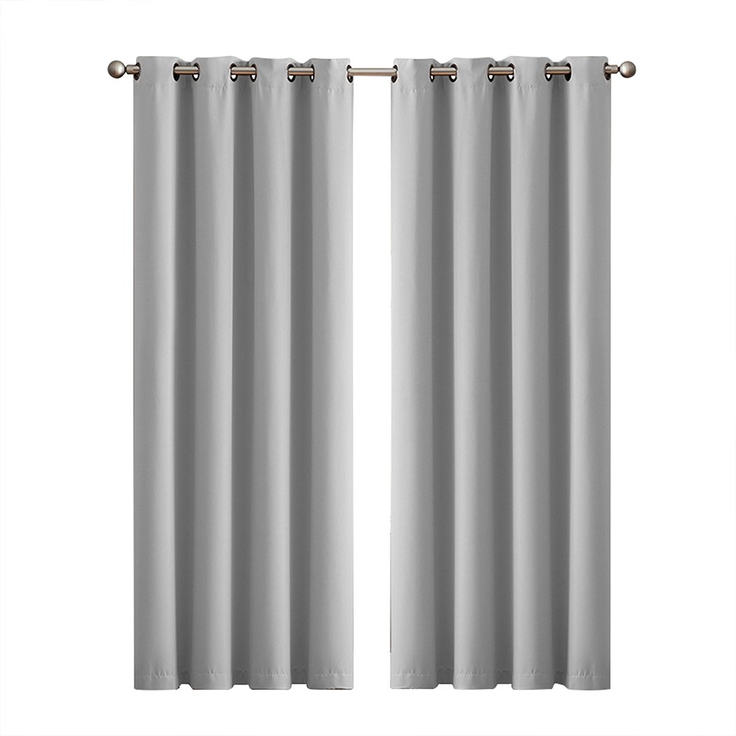 DreamZ Blockout Curtain in grey, featuring eyelet design and soft texture, perfect for light blocking and noise insulation.