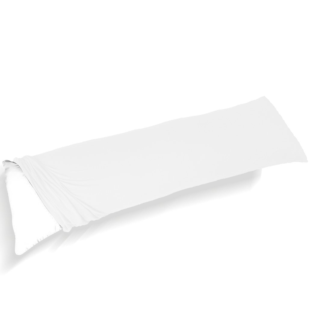 DreamZ Body Full Long Pillow in luxurious cotton, designed for maternity and pregnancy support, featuring a removable zip-off pillowcase.