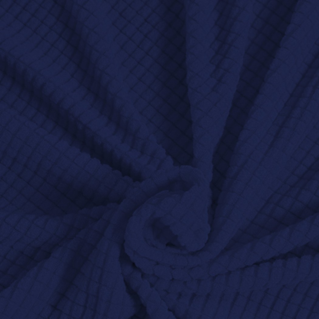 DreamZ Couch Sofa Seat Covers in navy color, designed for 2-seater sofas, showcasing high stretch material and well-stitched edges.