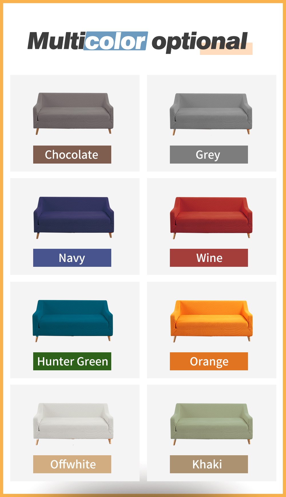 DreamZ Couch Stretch Sofa Lounge Cover Protector Slipcover for 2 Seater in khaki color, showcasing its soft texture and well-stitched edges.