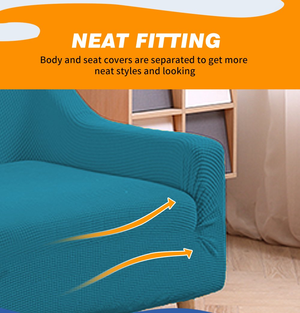 DreamZ Couch Stretch Sofa Lounge Cover Protector for 4-seater sofa in green, showcasing its snug fit and soft texture.