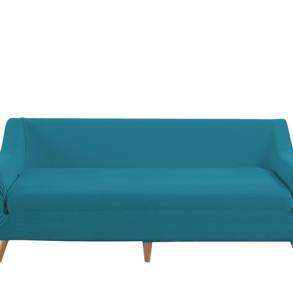 DreamZ Couch Stretch Sofa Lounge Cover Protector for 4-seater sofa in green, showcasing its snug fit and soft texture.