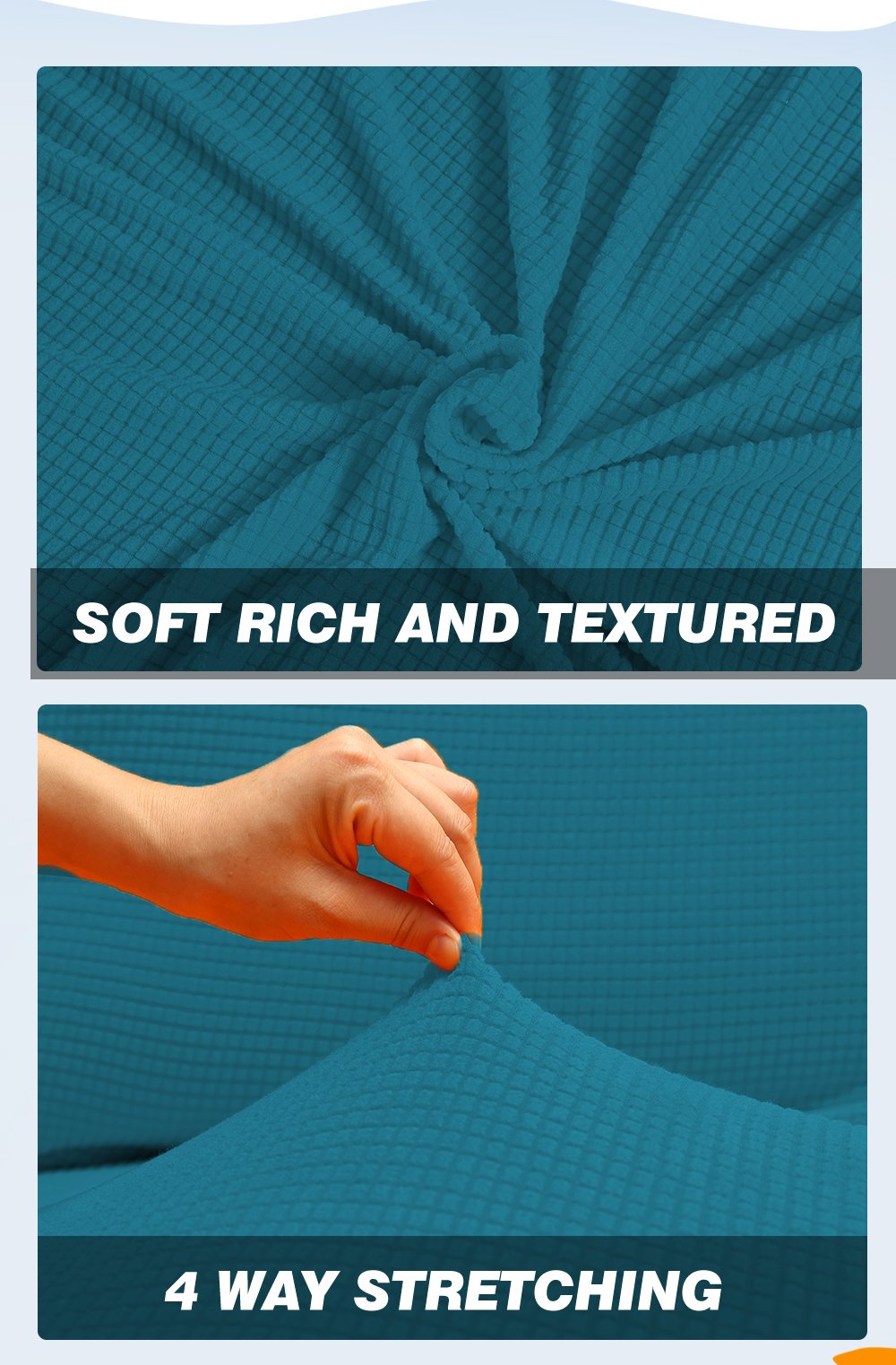 DreamZ Couch Stretch Sofa Lounge Cover Protector for 4-seater sofa in green, showcasing its snug fit and soft texture.