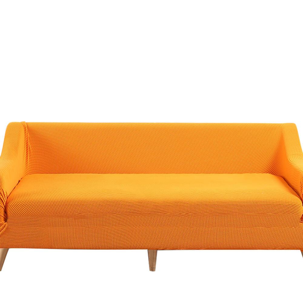 DreamZ Couch Stretch Sofa Lounge Cover Protector Slipcover in vibrant orange, designed for 4-seater sofas, showcasing its stretchable and comfortable fabric.