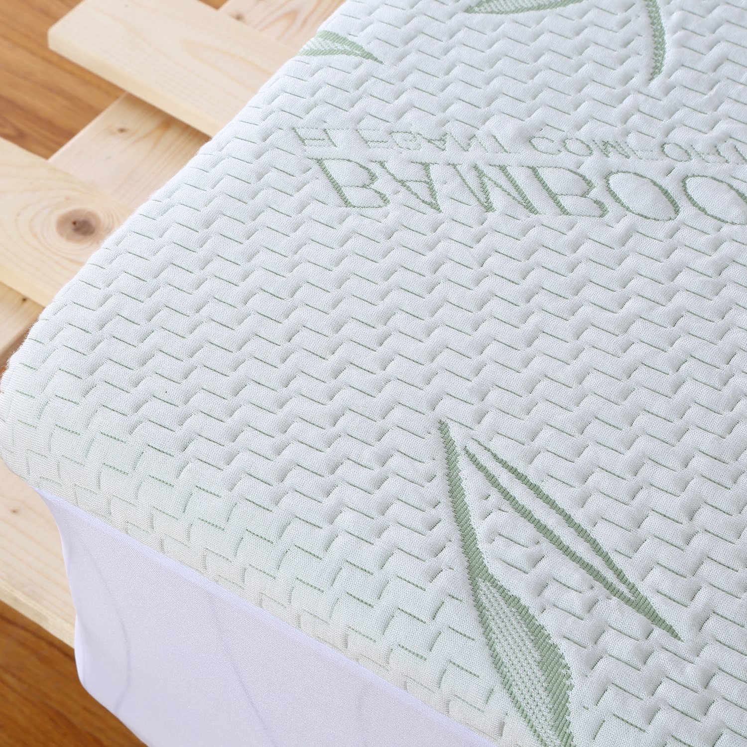 DreamZ Fitted Waterproof Mattress Protector with Bamboo Fibre Cover, showcasing its soft texture and waterproof features.