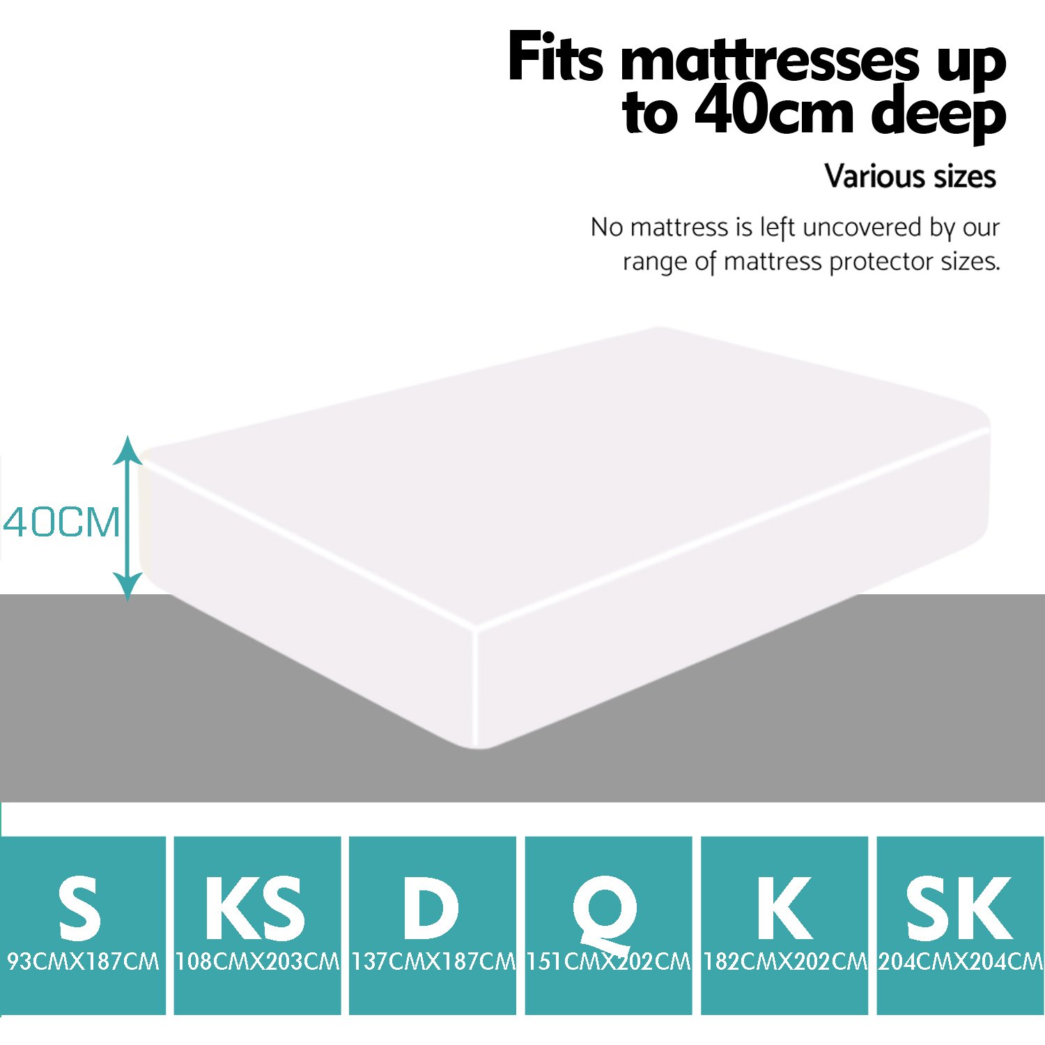 DreamZ Fitted Waterproof Mattress Protector with Bamboo Fibre Cover, showcasing its soft texture and waterproof features.