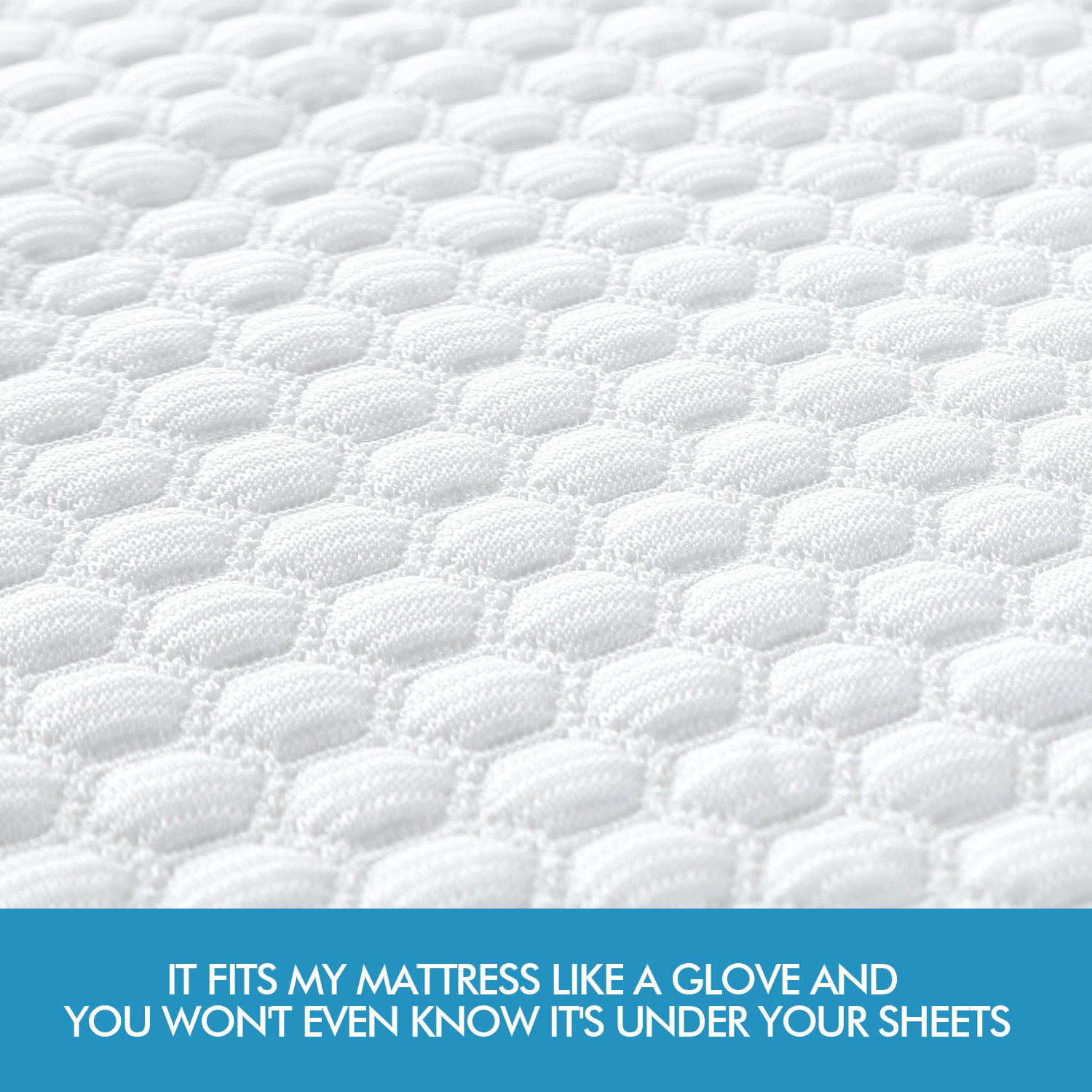 DreamZ Mattress Protector Topper featuring cool zone technology, designed for comfort and protection with a fitted skirt.