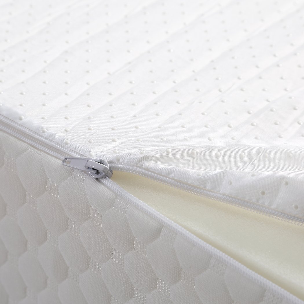 DreamZ Memory Foam Mattress Topper with washable cover, showcasing its 25.5cm thickness and elegant design.