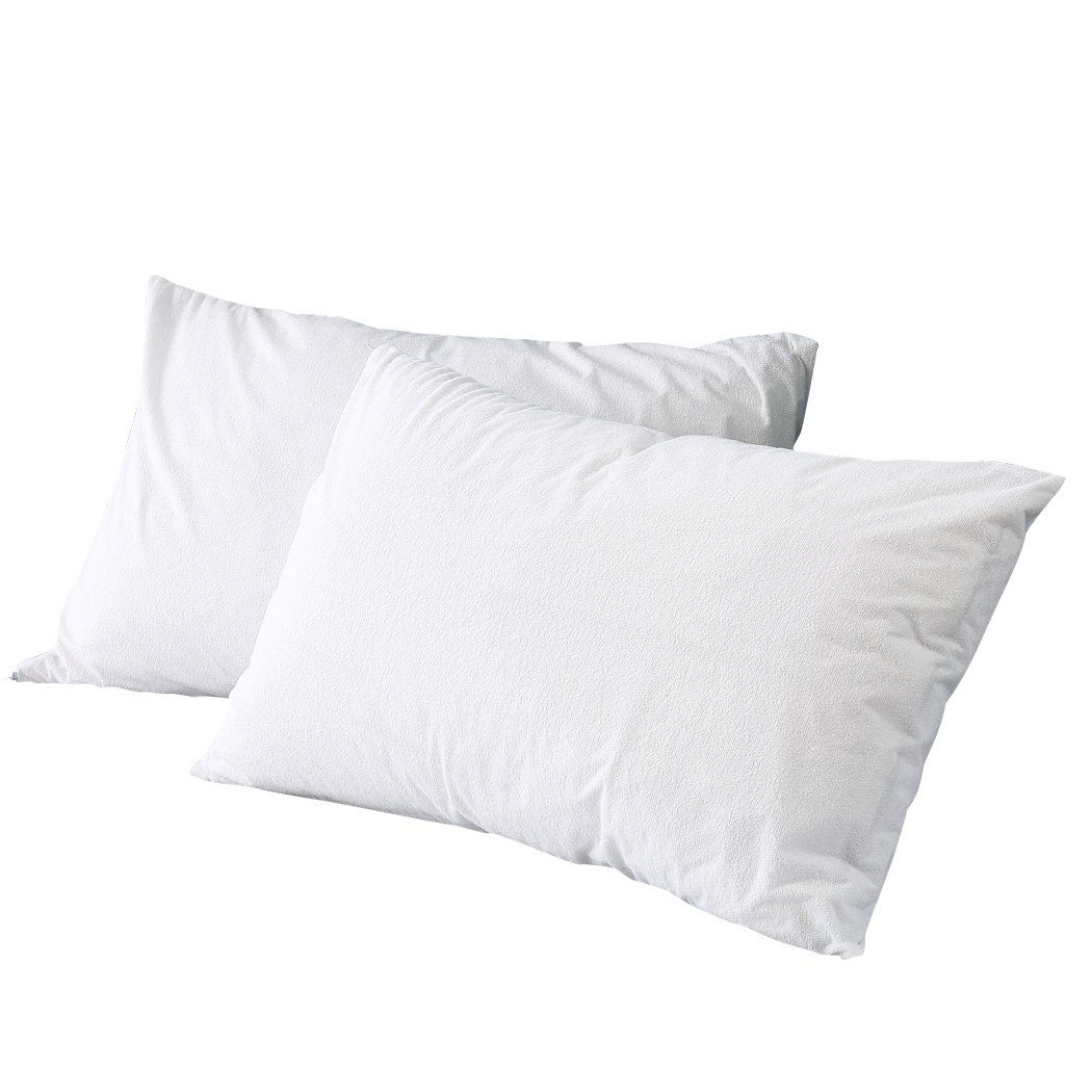 DreamZ Pillow Protector made of soft terry cotton with waterproof PU coating, featuring a side zipper design.