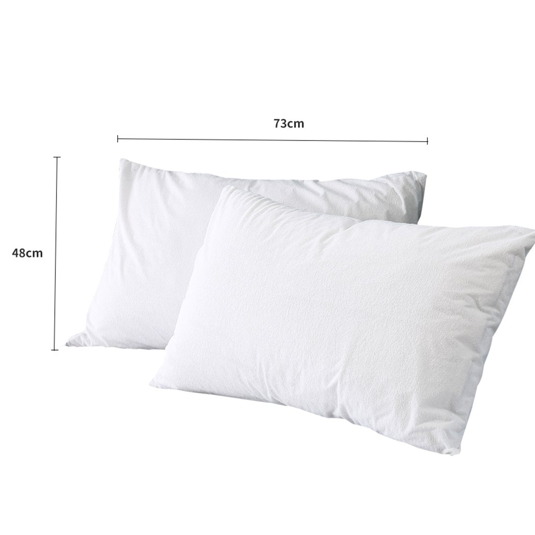 DreamZ Pillow Protector made of soft terry cotton with waterproof PU coating, featuring a side zipper design.