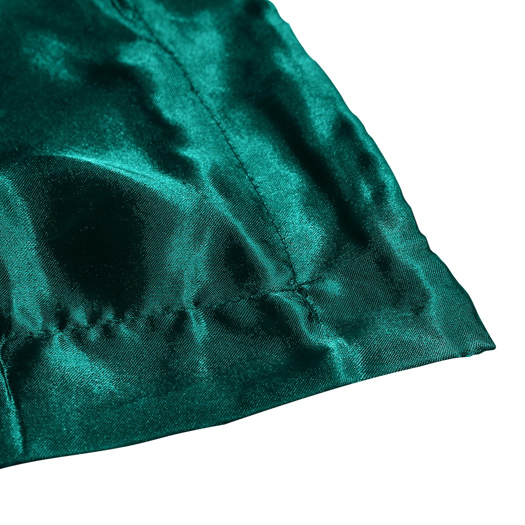 DreamZ Silk Satin Quilt Duvet Cover Set in teal color, featuring a smooth satin texture and elegant design, perfect for single beds.