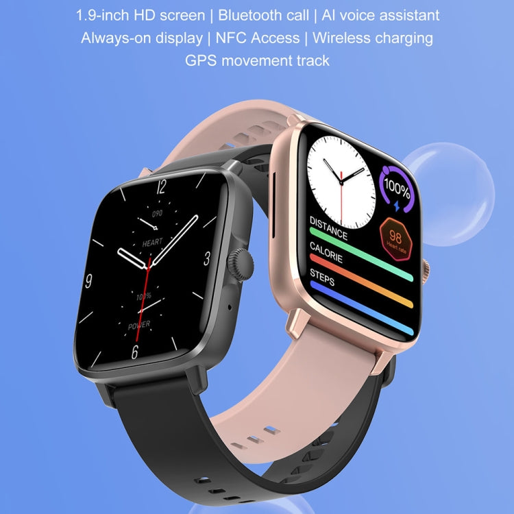 DT102 Bluetooth Call Watch with heart rate and blood oxygen monitoring features, showcasing a 1.9-inch color screen.