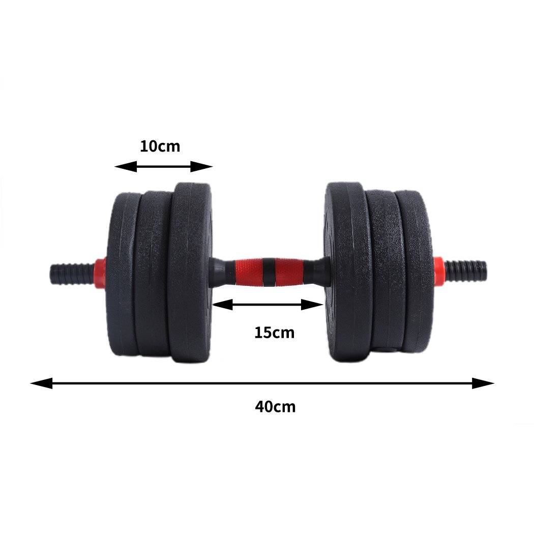 20KG Adjustable Dumbbells Barbell Weight Set with various weight plates and ergonomic design for home gym exercises.