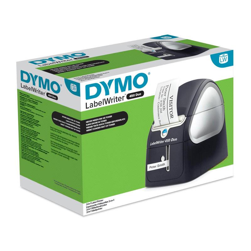 DYMO LabelWriter 450 DUO label printer with sleek design and user-friendly interface.