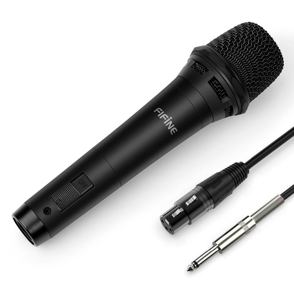 Dynamic Vocal Cardioid Handheld Microphone with On/Off Switch, ideal for teaching, karaoke, and live speeches, featuring a sleek design and durable build.