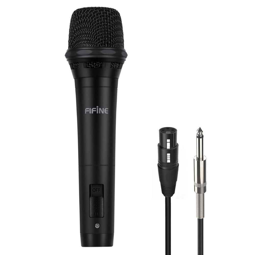 Dynamic Vocal Cardioid Handheld Microphone with On/Off Switch, ideal for teaching, karaoke, and live speeches, featuring a sleek design and durable build.