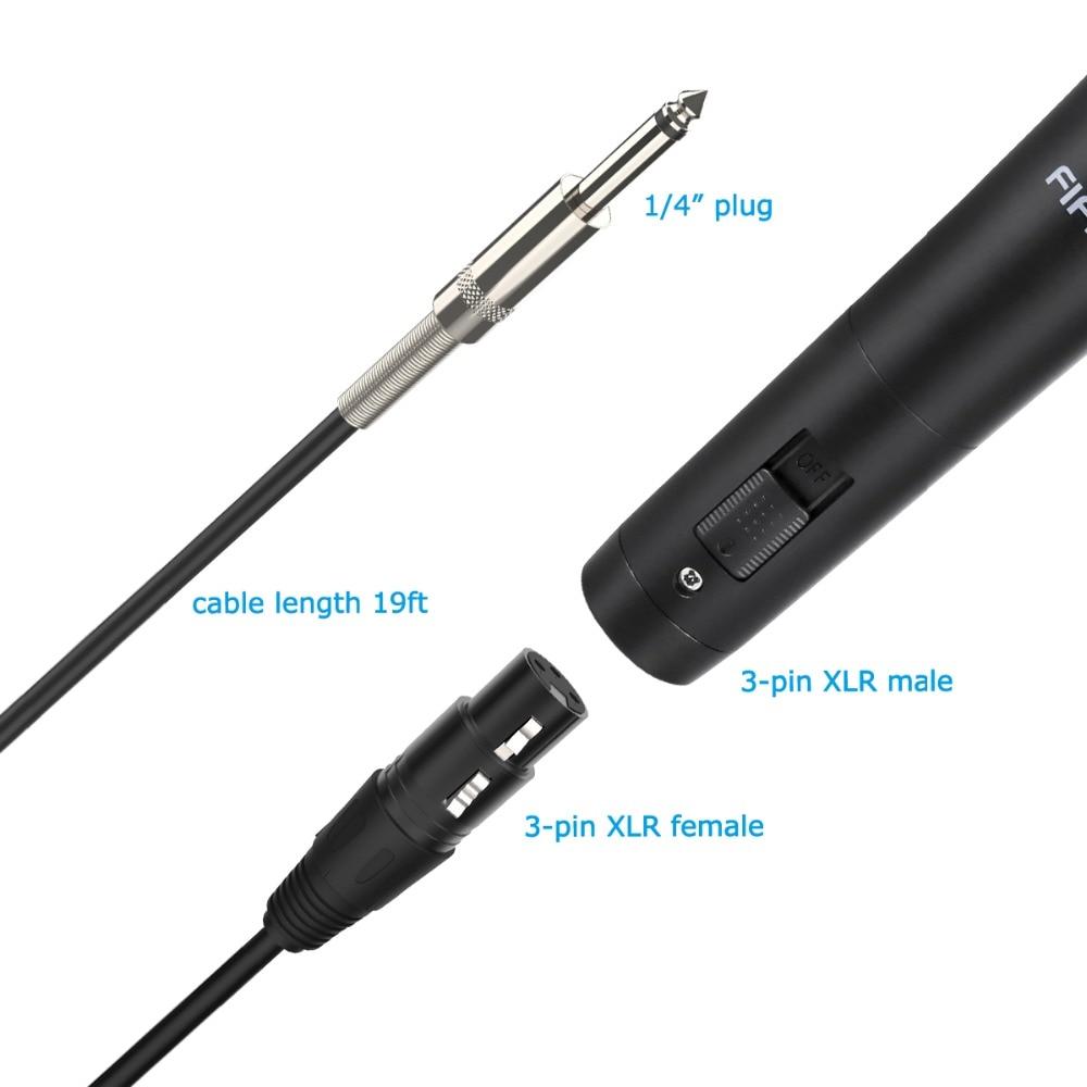 Dynamic Vocal Cardioid Handheld Microphone with On/Off Switch, ideal for teaching, karaoke, and live speeches, featuring a sleek design and durable build.