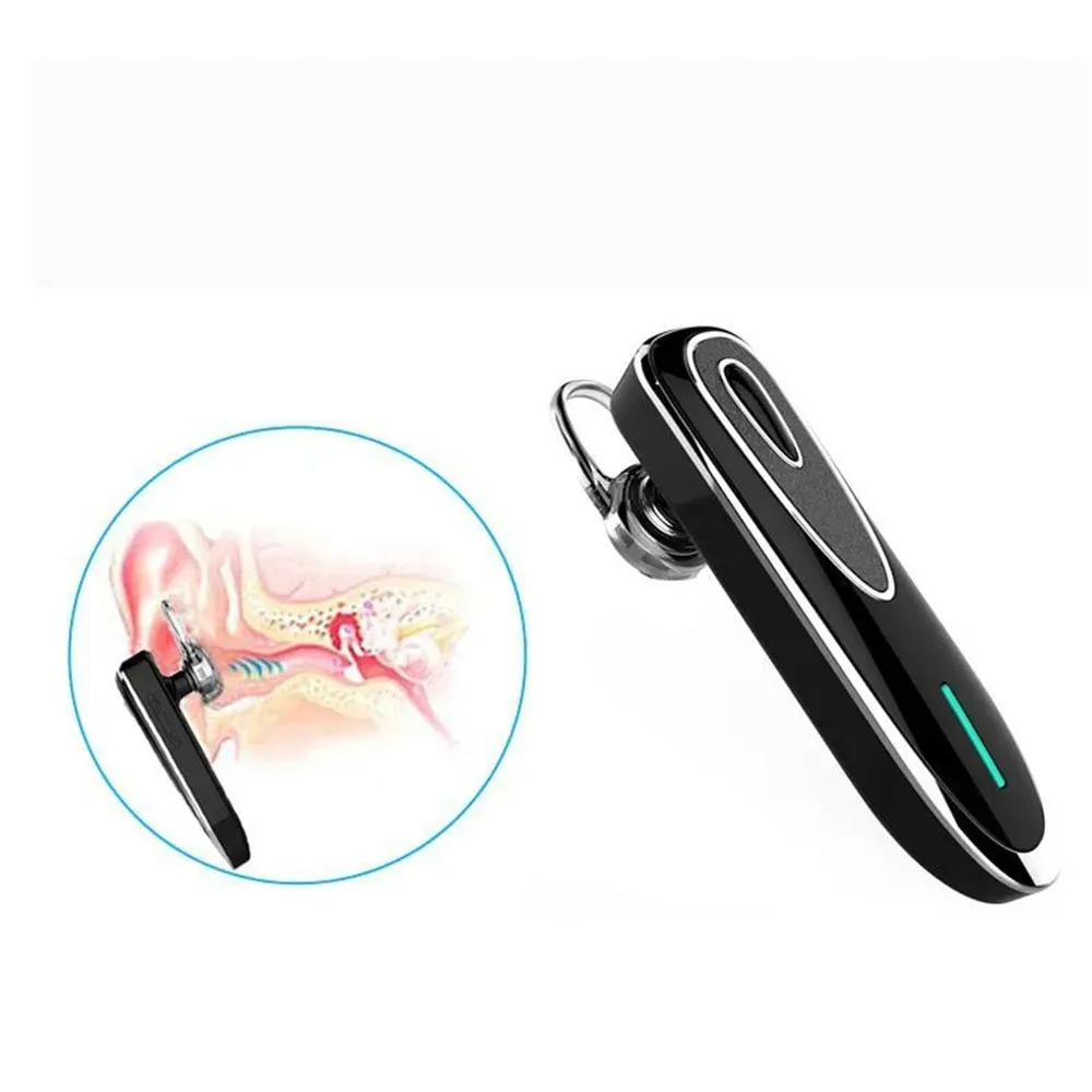 Earpiece Bluetooth Wireless Handsfree Driving Headset with adjustable earbud and microphone, designed for comfort and clarity during calls.