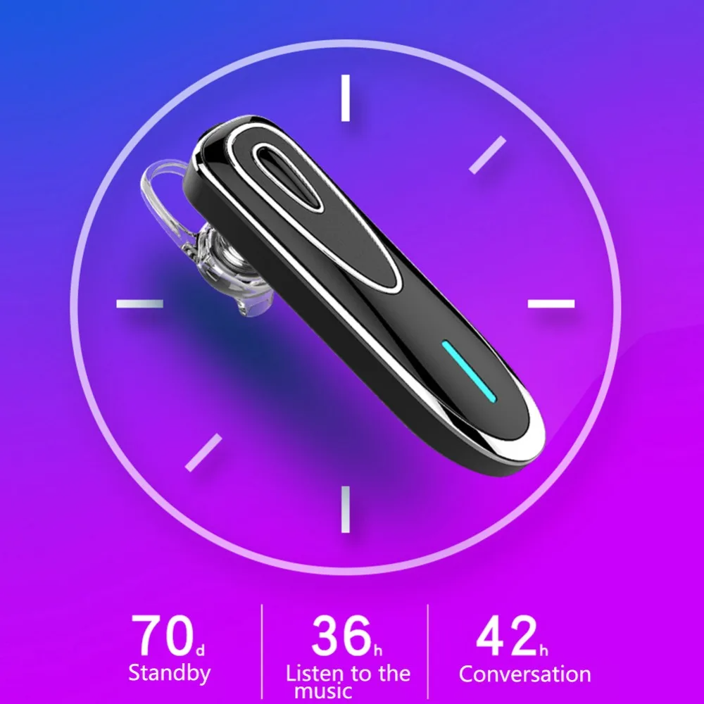 Earpiece Bluetooth Wireless Handsfree Driving Headset with adjustable earbud and microphone, designed for comfort and clarity during calls.