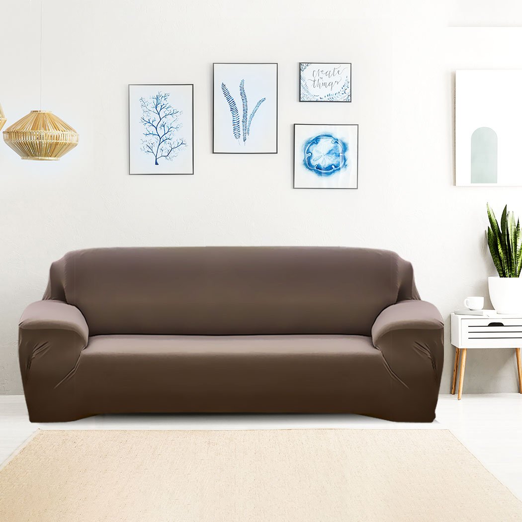 Easy Fit Stretch Couch Sofa Slipcover for 3 Seater, showcasing its stretchable fabric and elegant design.