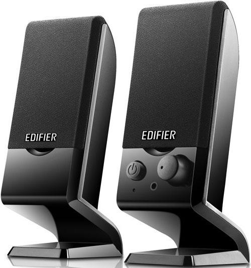 Edifier M1250 USB powered compact multimedia speakers with flat panel design and built-in controls.