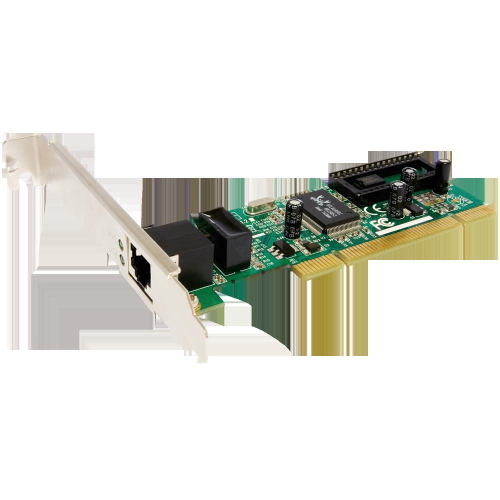 Edimax EN-9235TX-32 Gigabit Ethernet PCI Network Adapter with low-profile bracket, showcasing its compact design and connectivity ports.