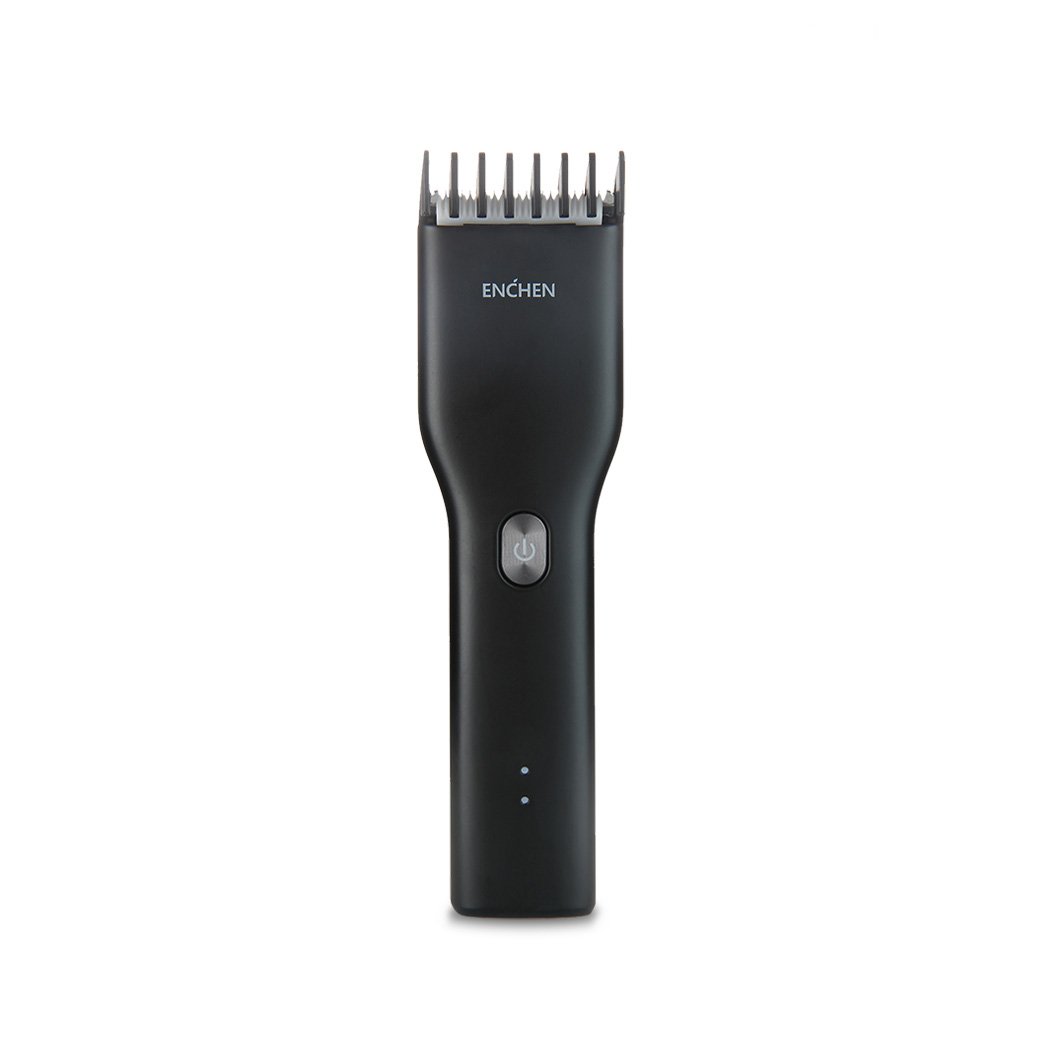 Electric Hair Clipper with nano ceramic head and ergonomic design, ideal for men's grooming and beard trimming.