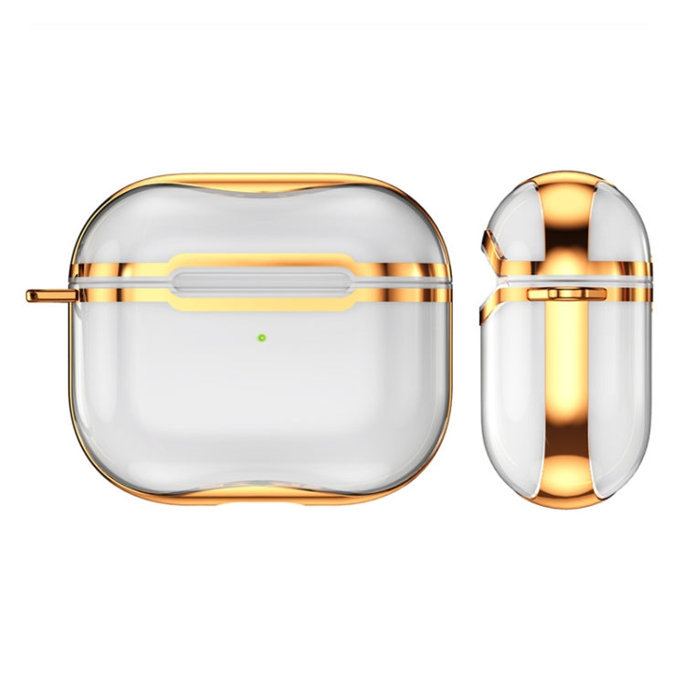 Electroplating Frame and Transparent TPU Earphone Protective Case for Apple AirPods 3, showcasing its stylish design and protective features.