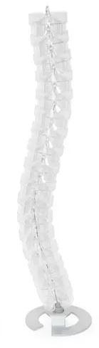 Elsafe Umbilical Cable Management system in white, showcasing its ceiling collar and floor flange design for organized cable management.